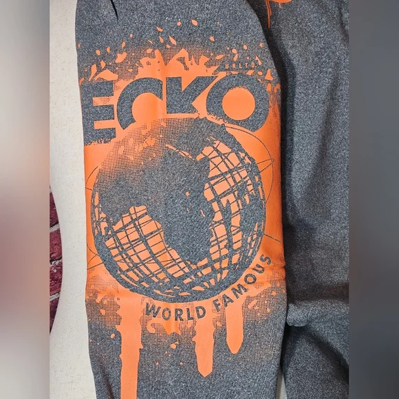 Ecko Unltd Gray Joggers with Orange Accents Mens Large - Picture 15 of 15